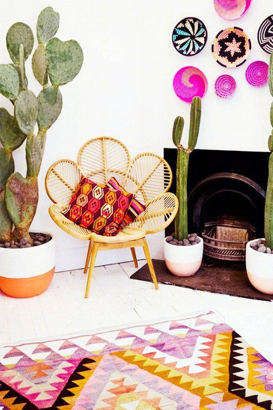 波西米亚家居设计 | 色彩斑斓的纺织品装饰-26