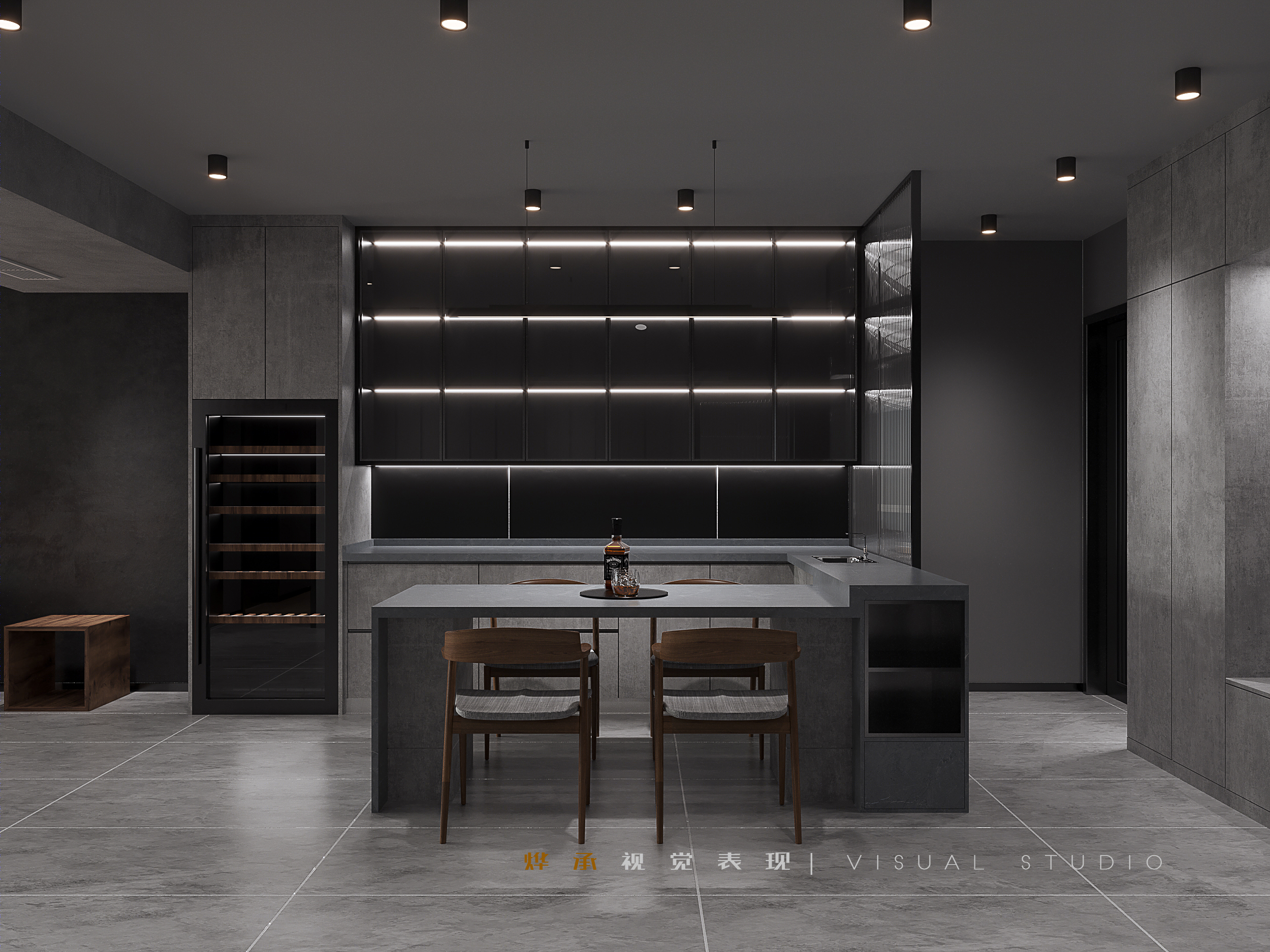 极简黑白灰 | 3dmax2020 cr7.1 ps 的室内设计典范-17