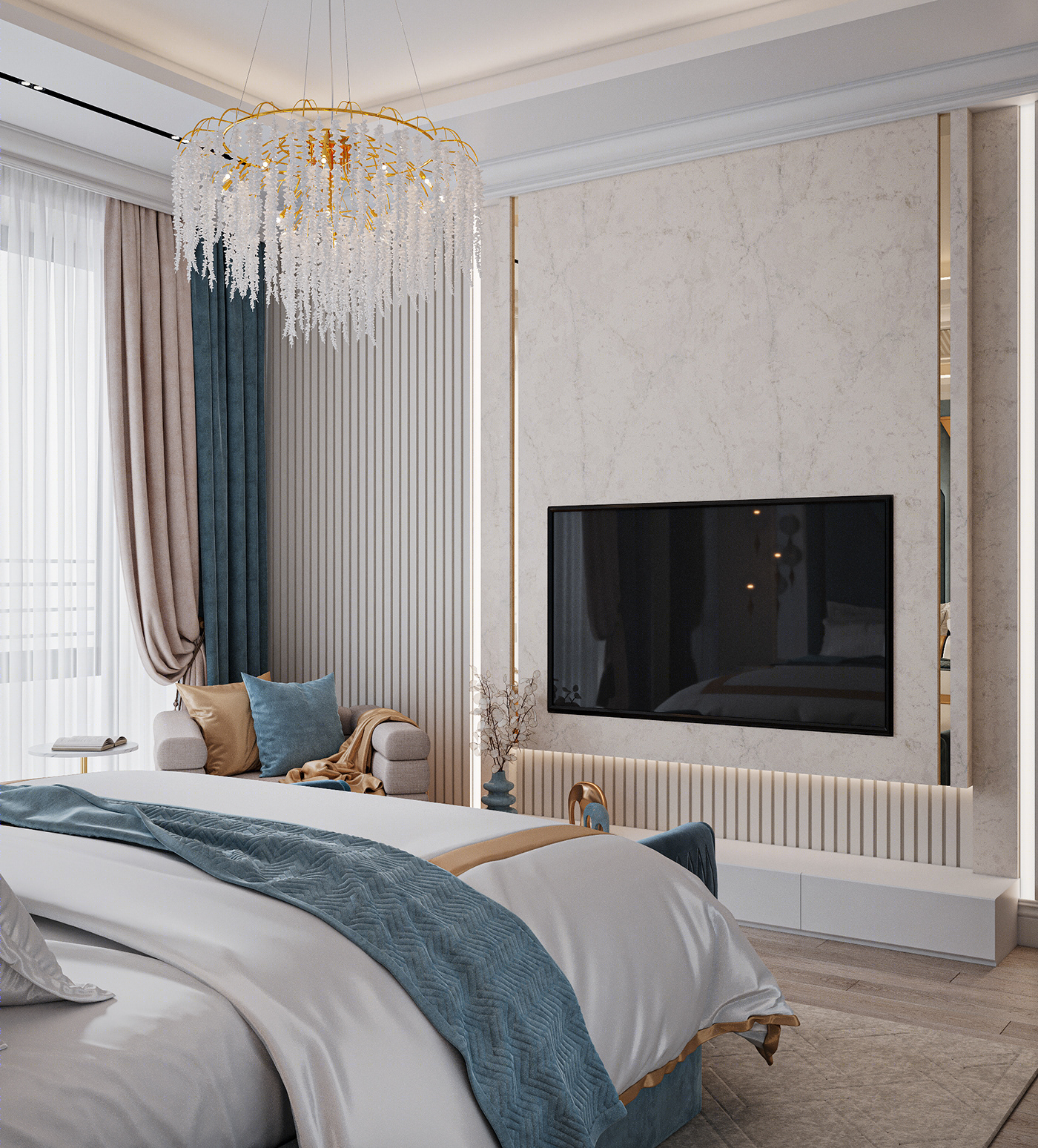 Anastasiya Gushchina丨平层丨Bedroom Visualization in Moscow / Визуализация спальни-6
