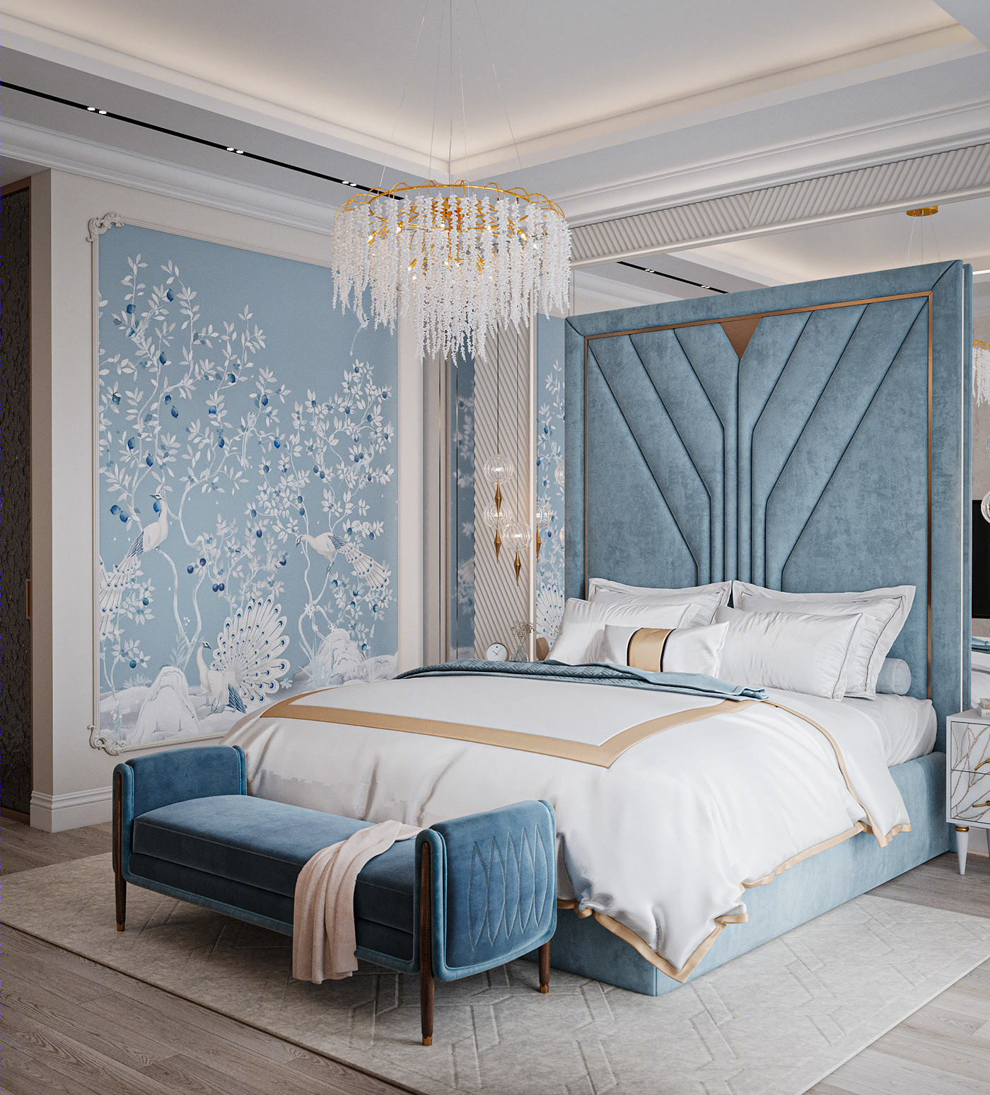 Anastasiya Gushchina丨平层丨Bedroom Visualization in Moscow / Визуализация спальни-7
