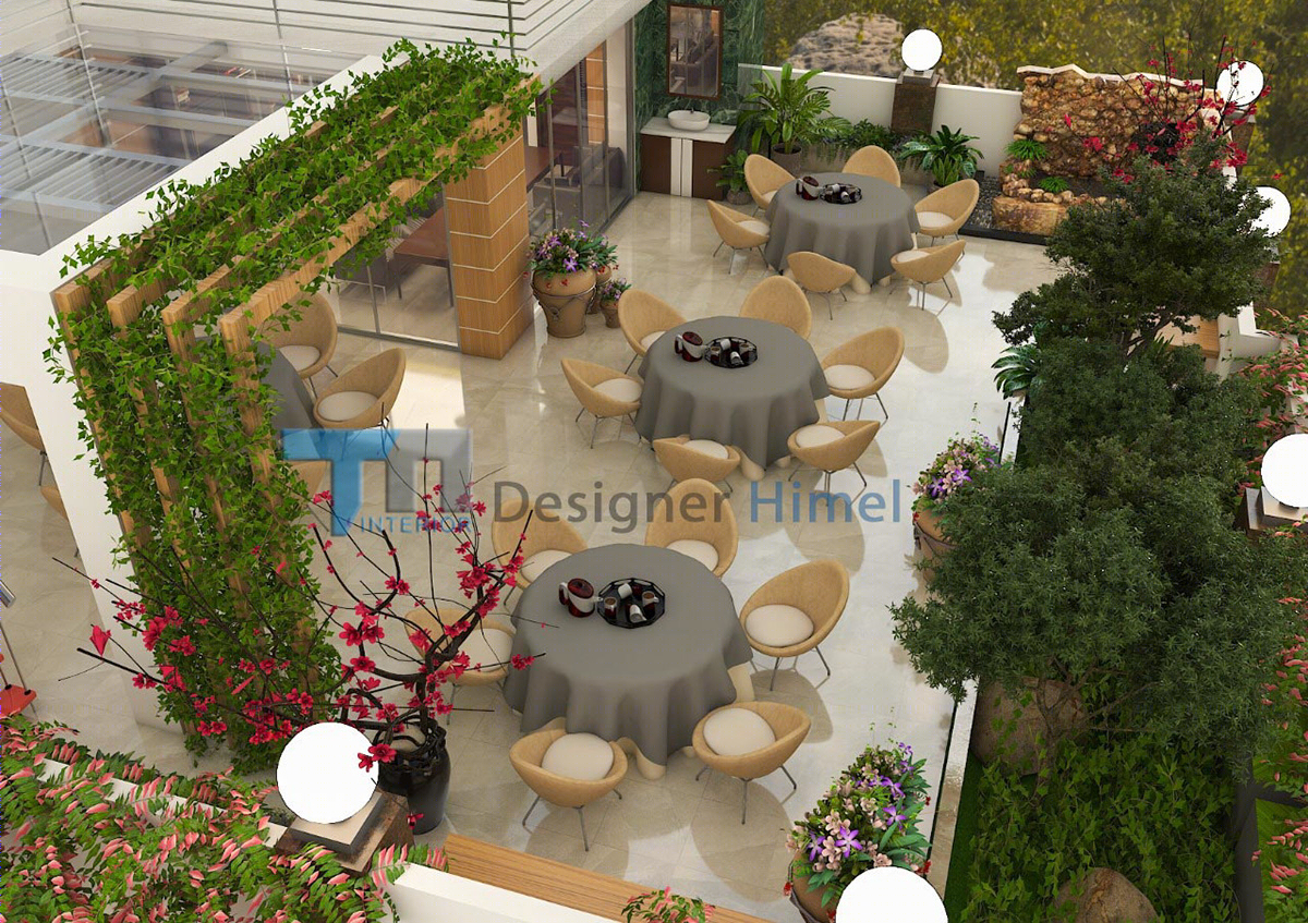 城市绿洲 | Rooftop Resturant 3D 设计与视觉呈现-0
