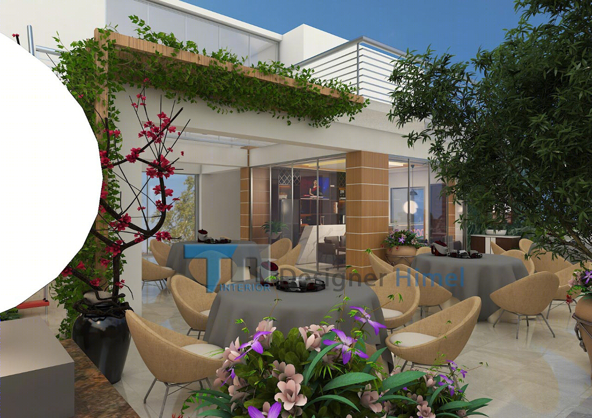 城市绿洲 | Rooftop Resturant 3D 设计与视觉呈现-4