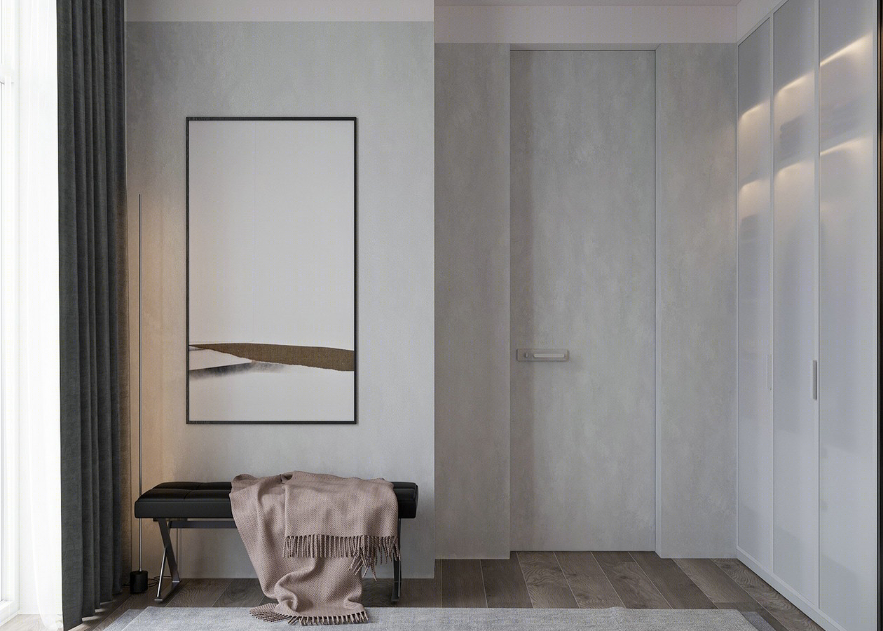 乌克兰 132㎡暖色系公寓设计-6