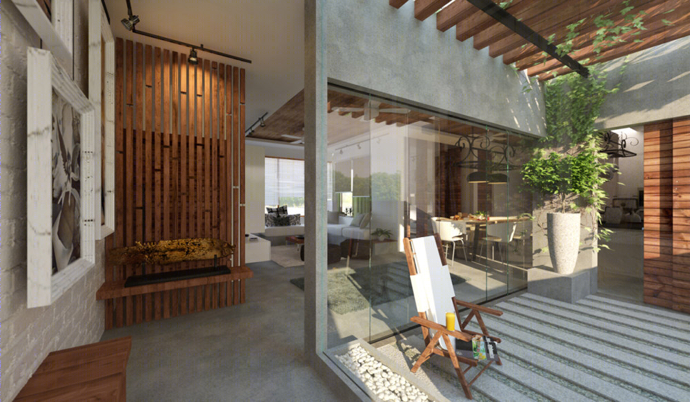 黄 submarine 工作室的别墅空间设计-0