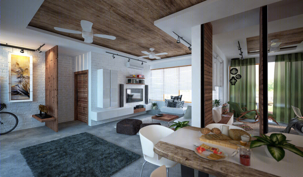 黄 submarine 工作室的别墅空间设计-1