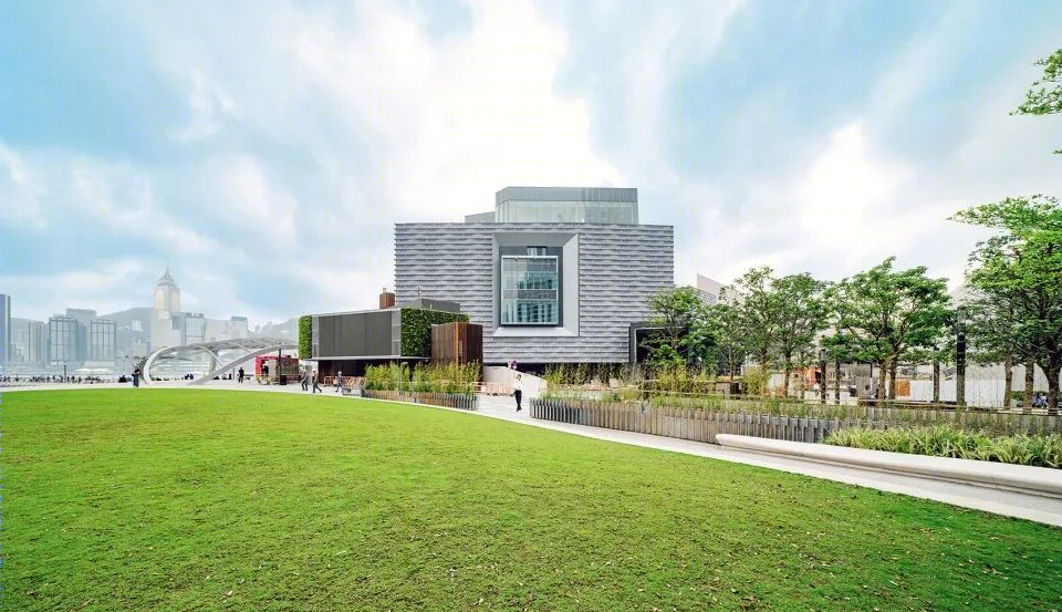 香港艺术馆扩建改造 | 水泥板立体组件砌成动感外墙-9