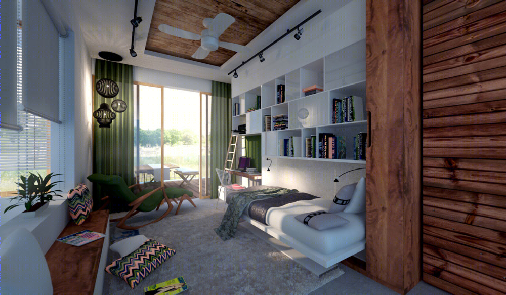 黄 submarine 工作室的别墅空间设计-3