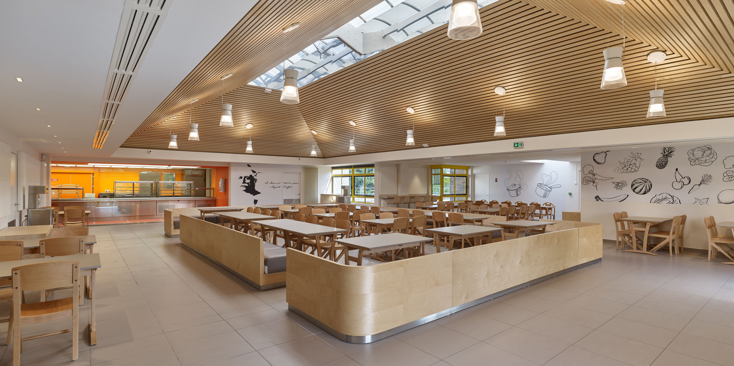 埃斯库菲耶高中餐厅 学校食堂-0