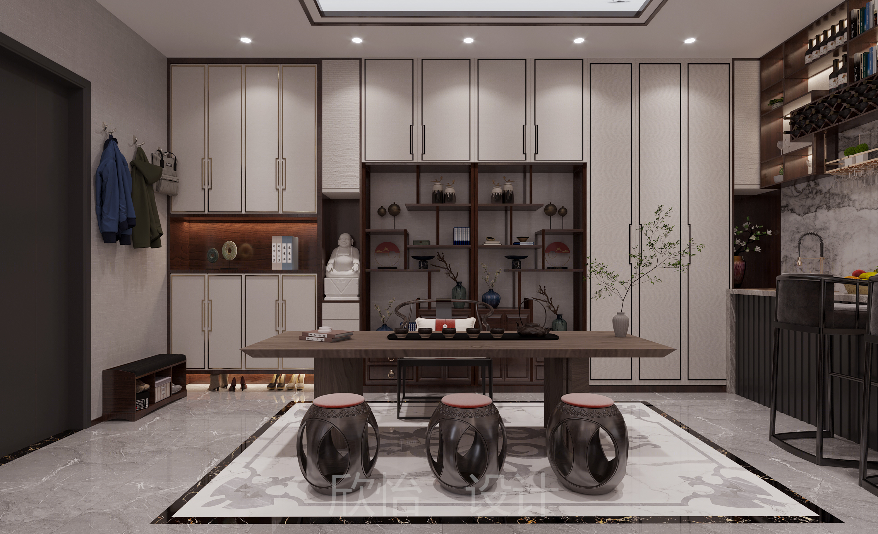 静谧山谷中的新中式美宅-5