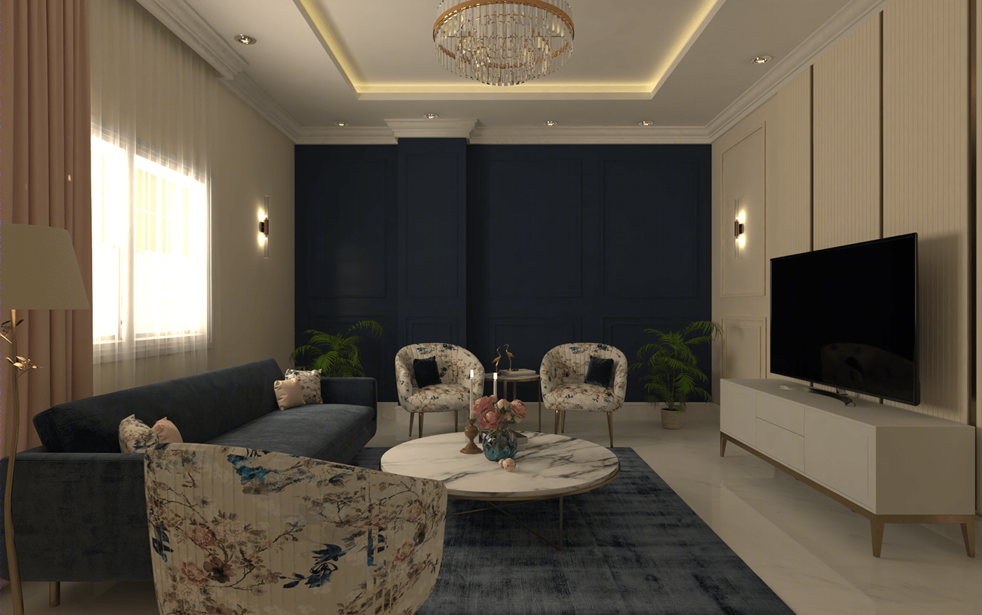 Anastasiya Gushchina丨平层丨living-dining room design-1
