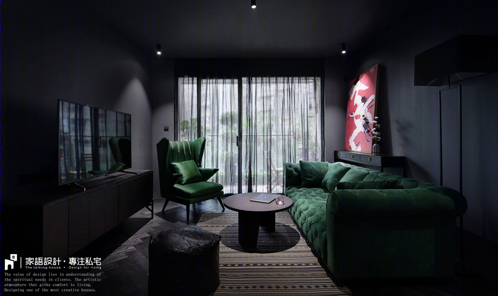 岭南新世界 104㎡黑色幽默空间-5