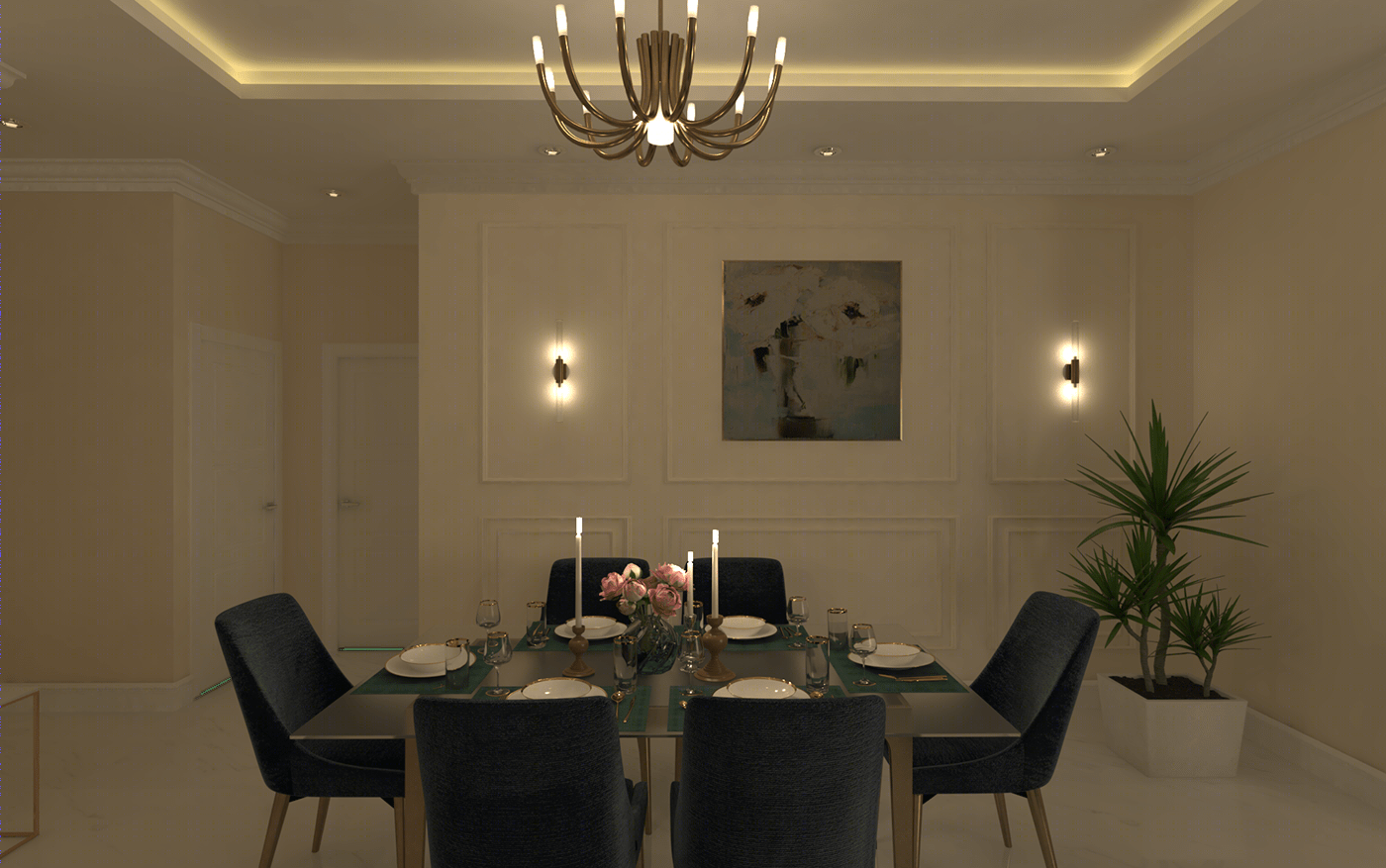 Anastasiya Gushchina丨平层丨living-dining room design-4