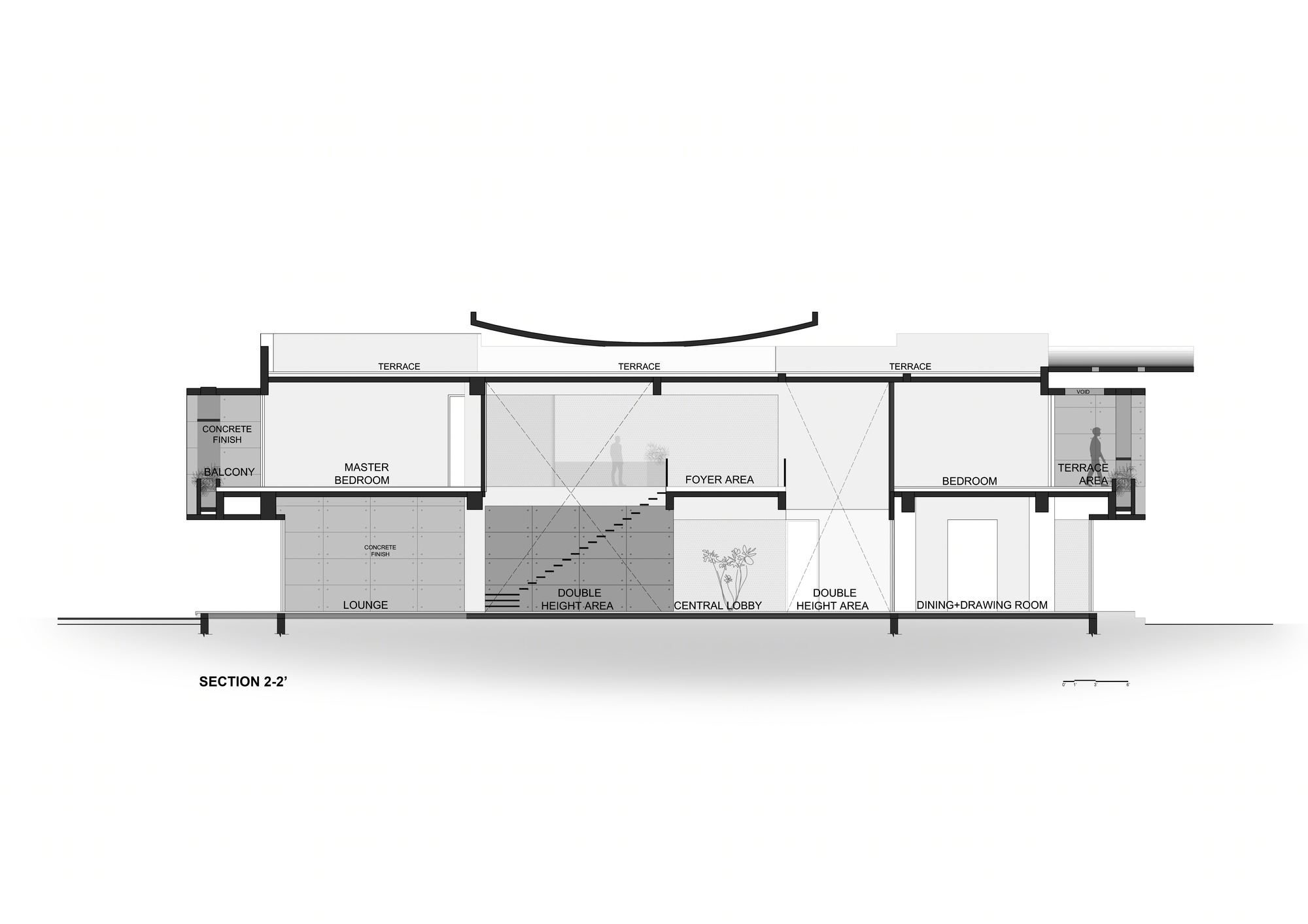 印度 Chandigarh 别墅 Residence 1065,现代主义的多代家庭住宅设计-2