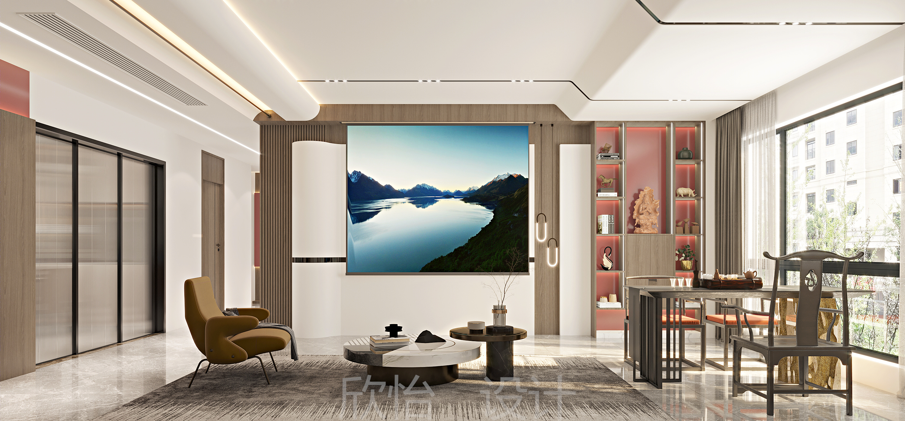 静谧山谷中的新中式美宅-10