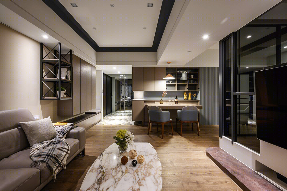 现代暖灰色雅致住宅，自然本真之美-4