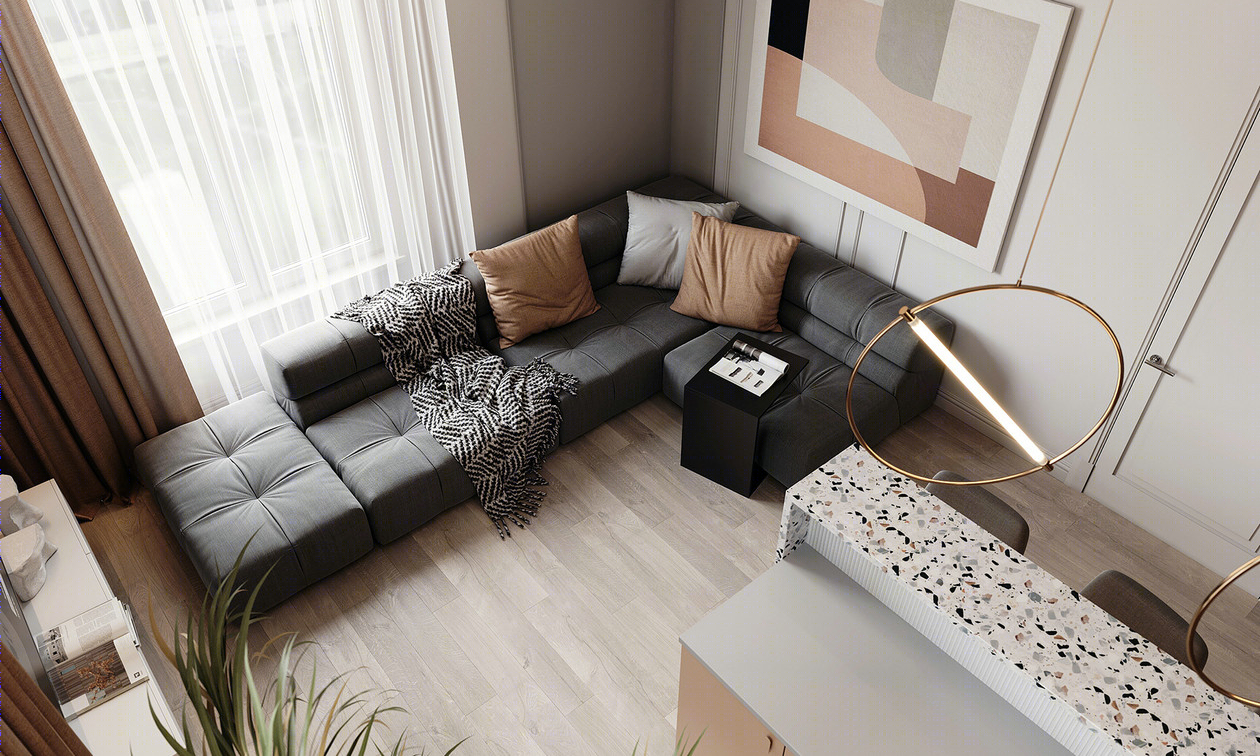 暖色调公寓设计-3