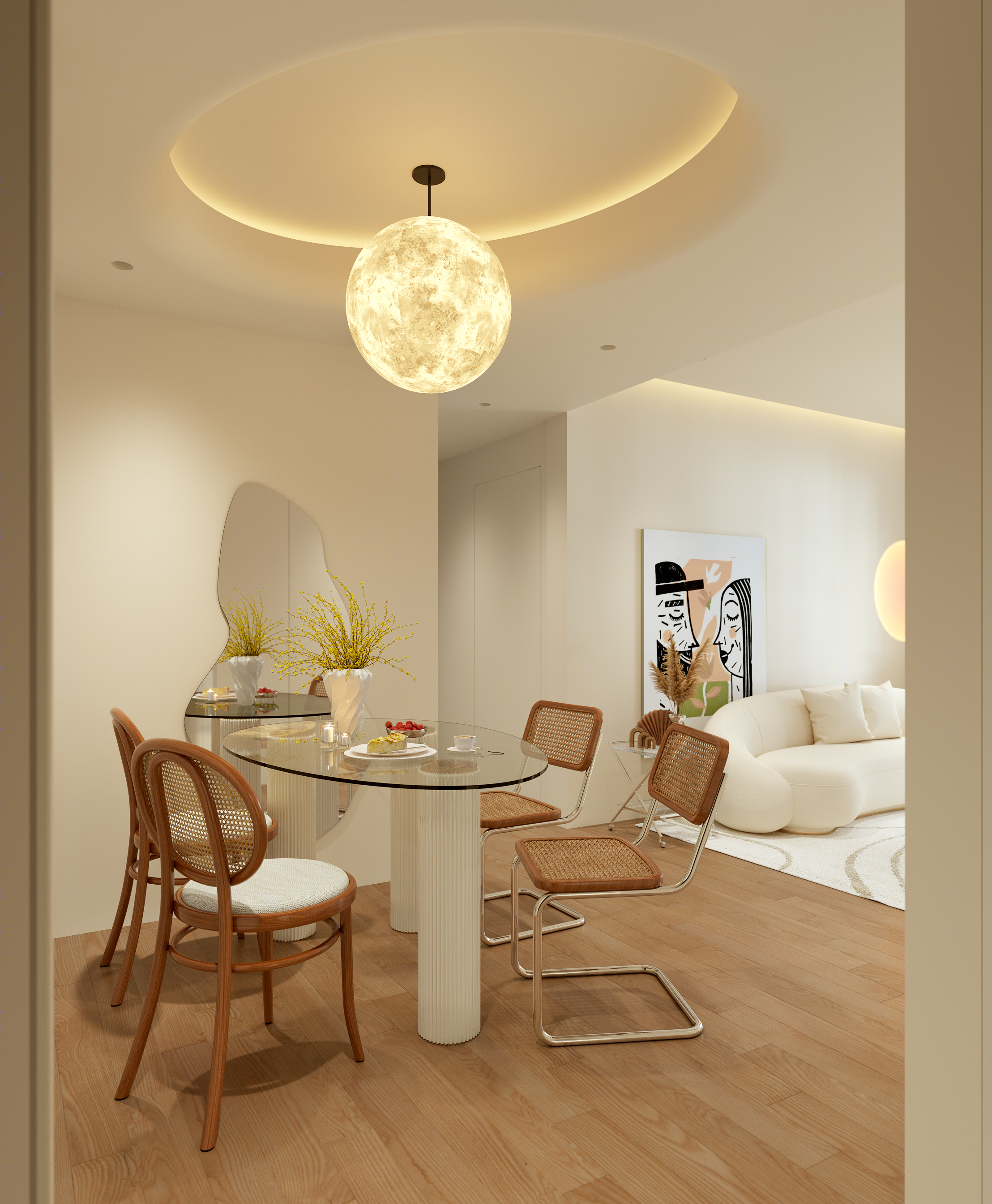 现代暖色调平层设计丨中国厦门丨厦门共道设计事务所-6