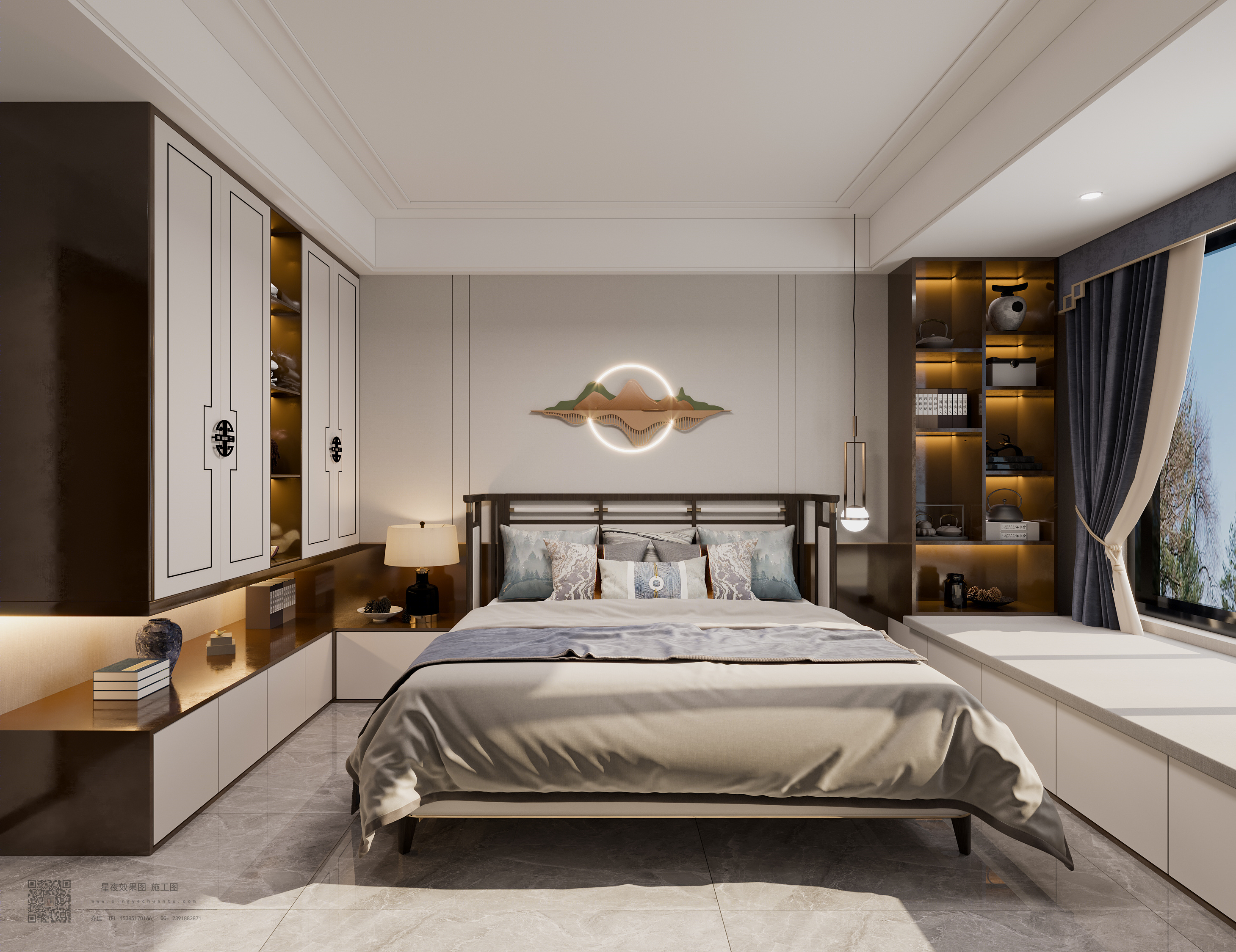 新中式别墅设计丨星夜传图设计表现-5