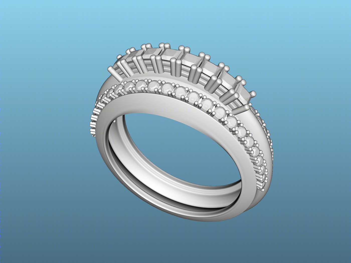 A 3d Ring Made in Rhino 3d-1