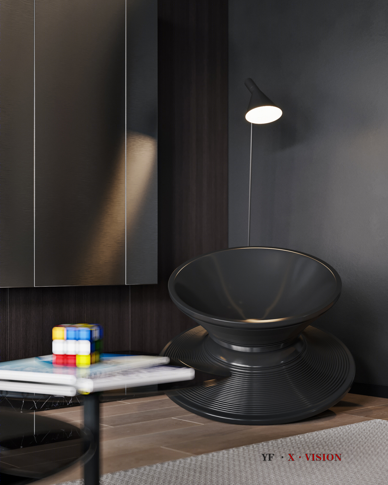 北京某别墅暗黑系设计丨中国北京丨知名设计师-8