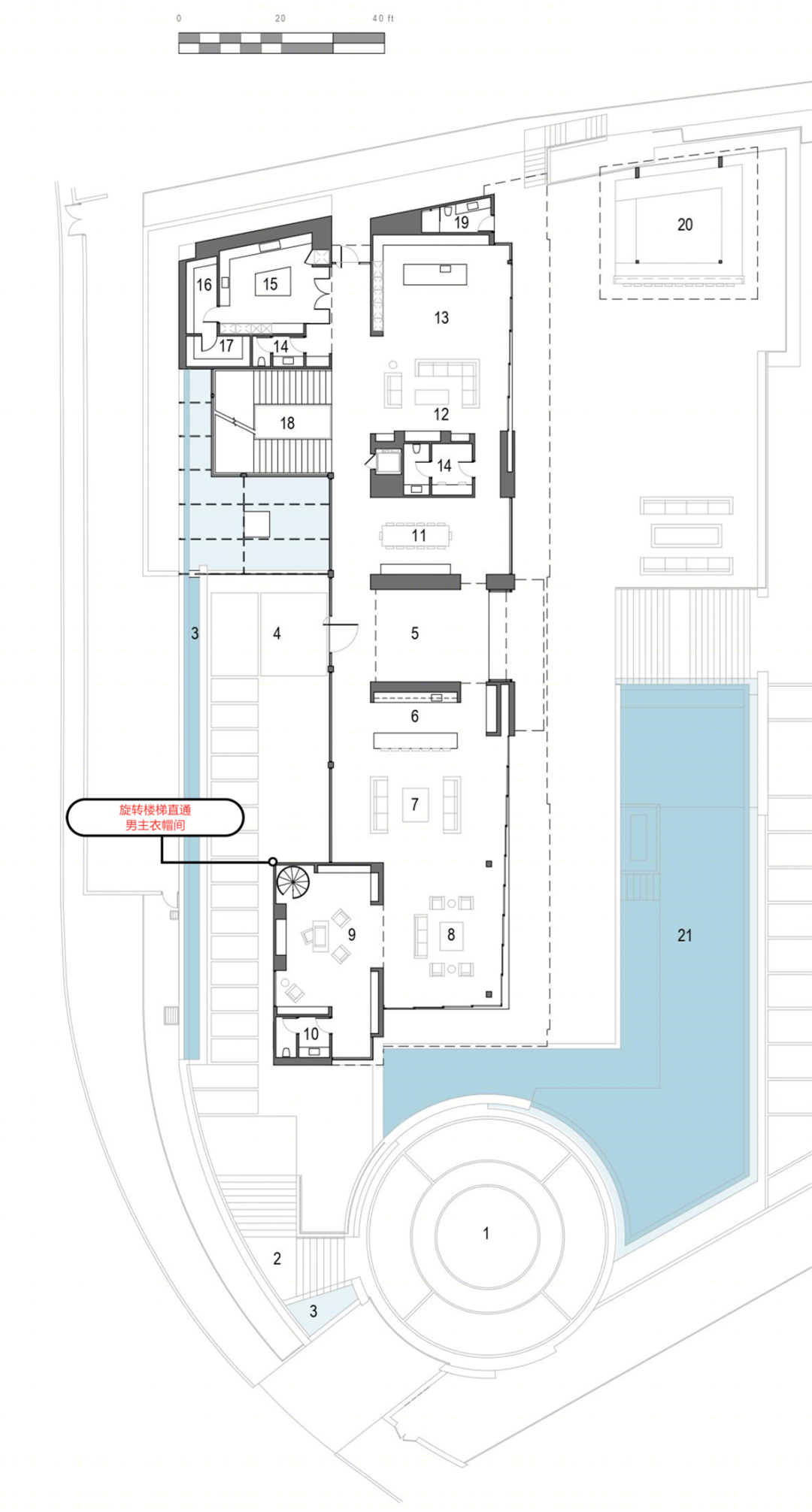 Paul McLean 打造过亿现代豪宅，大气时尚的室内外一体化设计-20