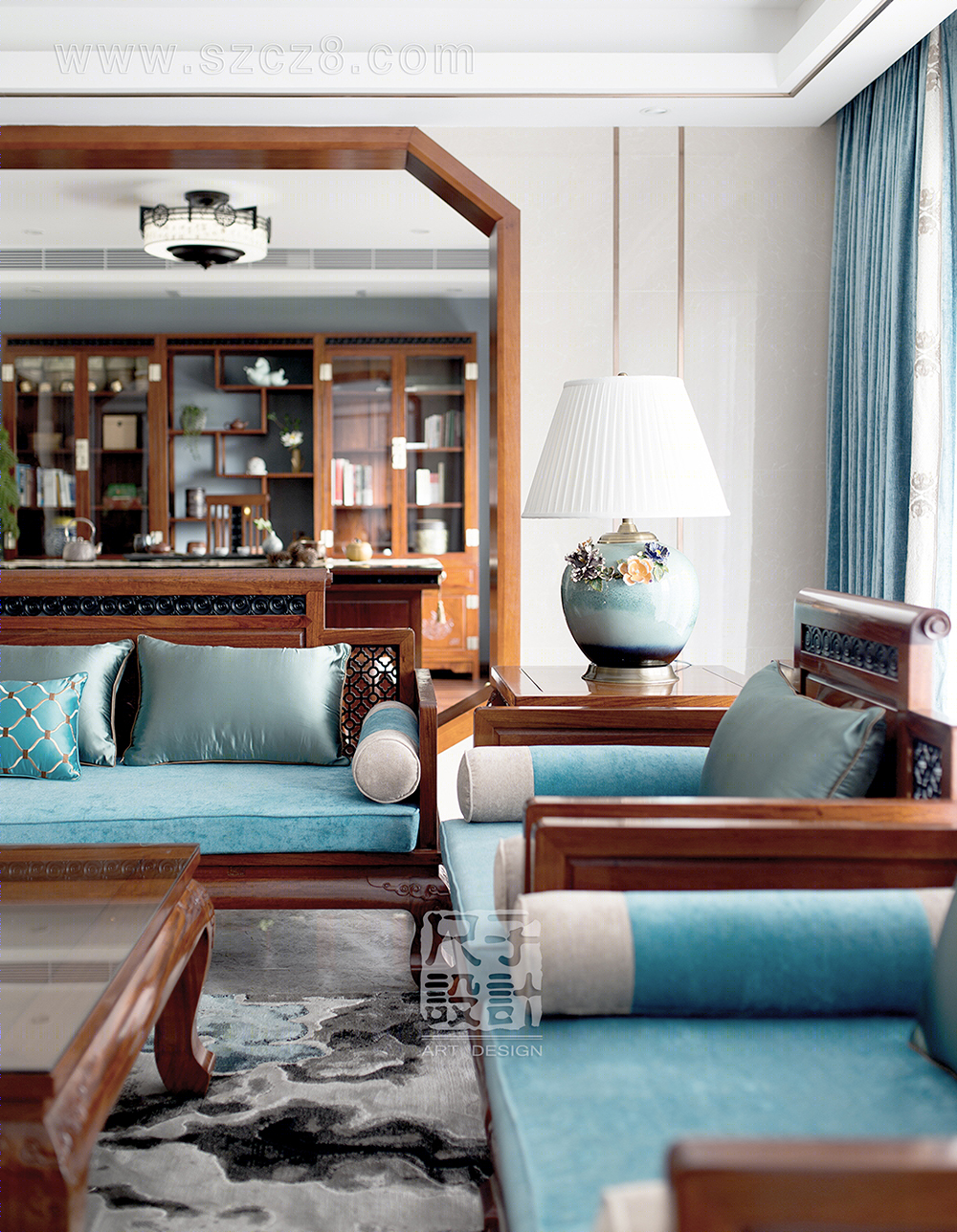 【尺子室内设计】气韵卓然 | 230㎡新中式雅宅-0