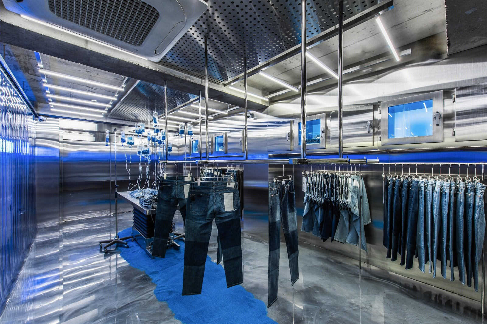 首尔“LAB101”旗舰店，现代创意蓝色炫酷风-7