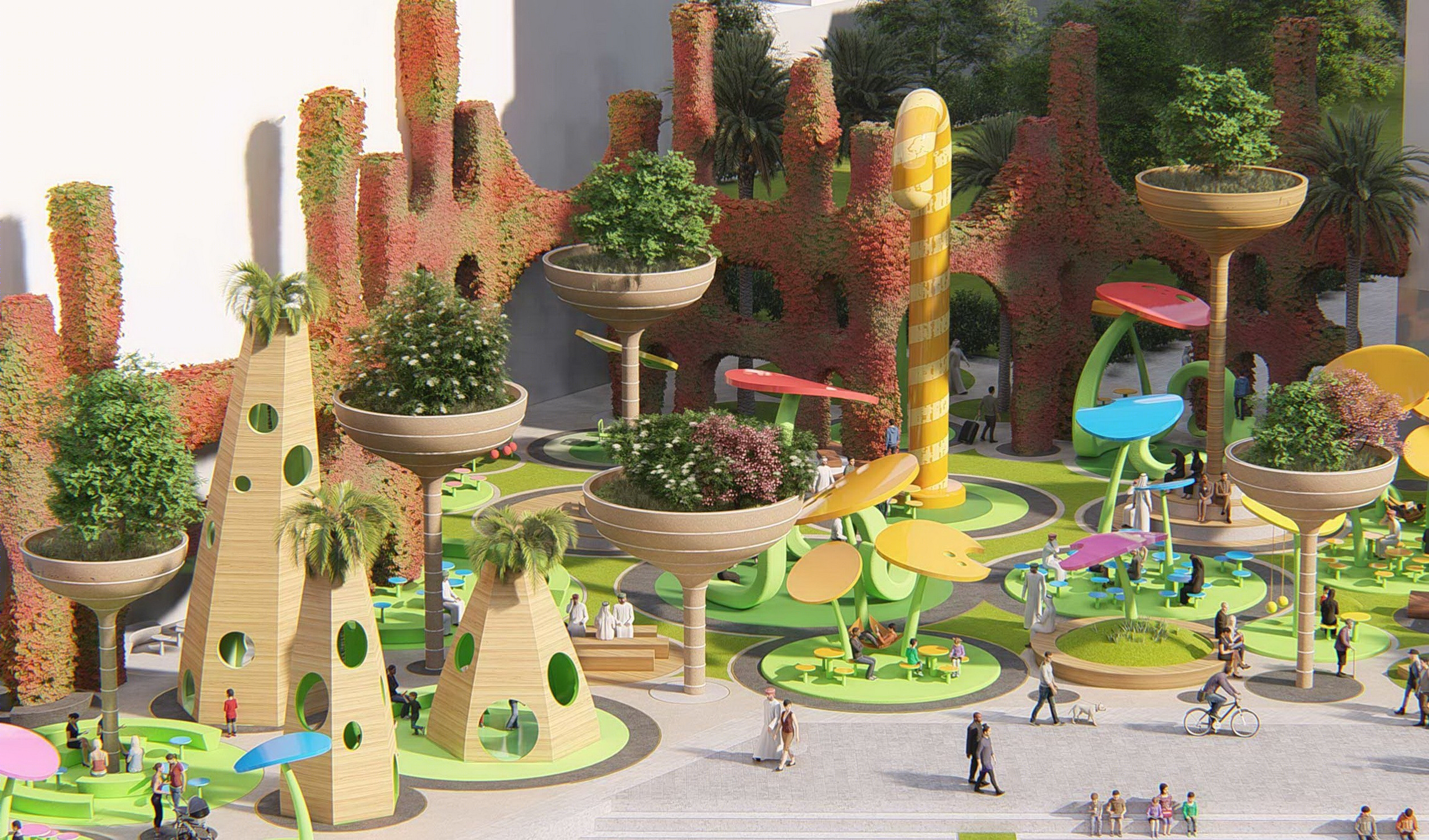 迪拜人间乐园 | 梦幻般的超现实河滨景观设计-7