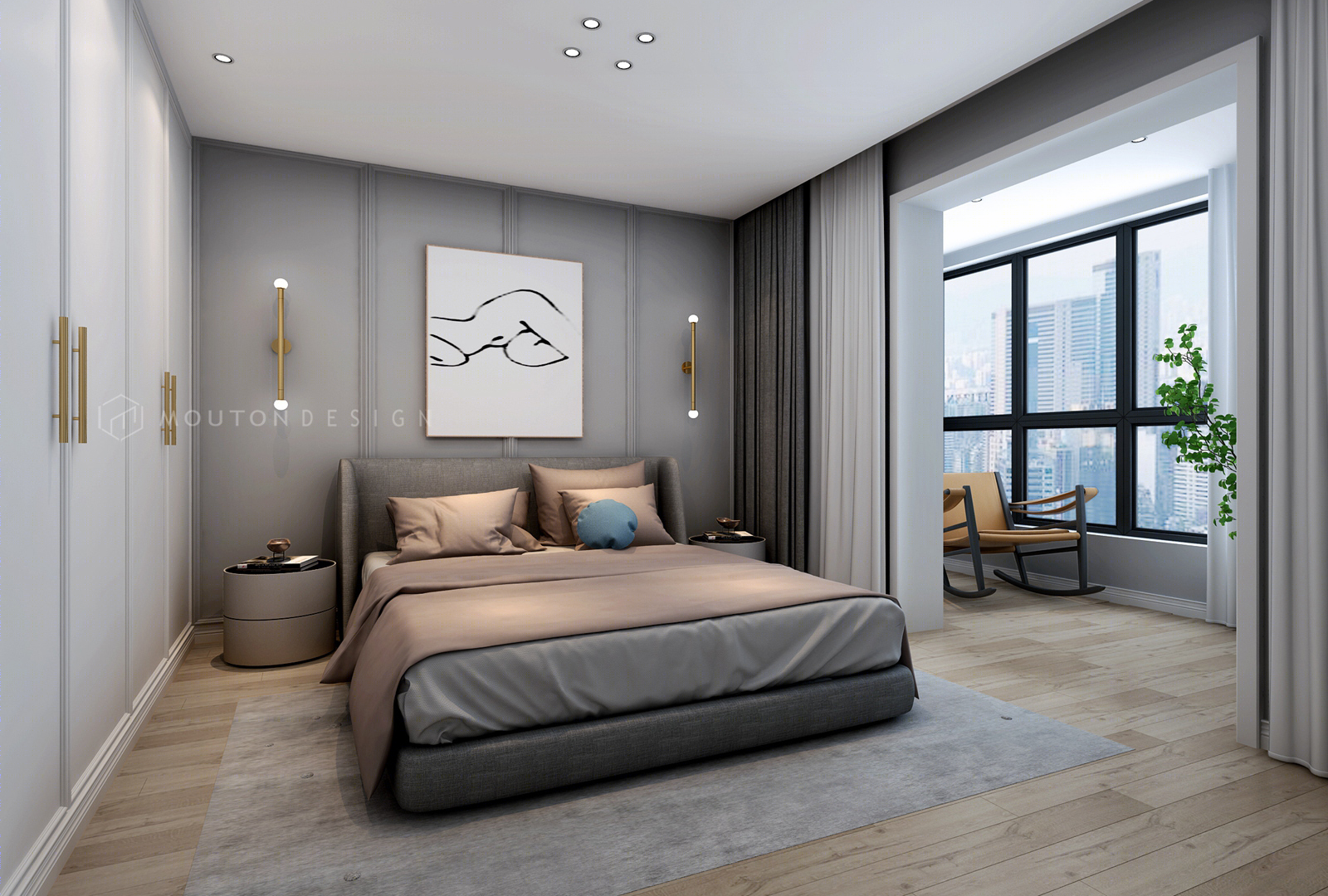 多功能书房-- 客厅空间设计，满足全家需求-13