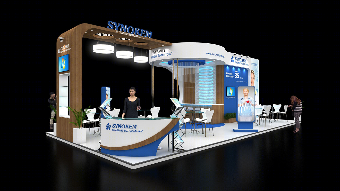 Anastasiya Gushchina丨展厅丨Synokem Exhibition Stand Design丨印度-0
