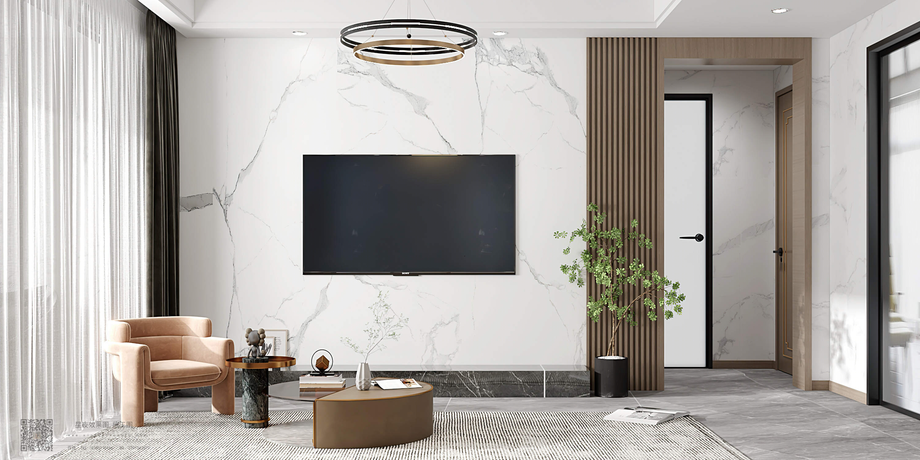 新中式别墅设计丨星夜传图设计表现-9