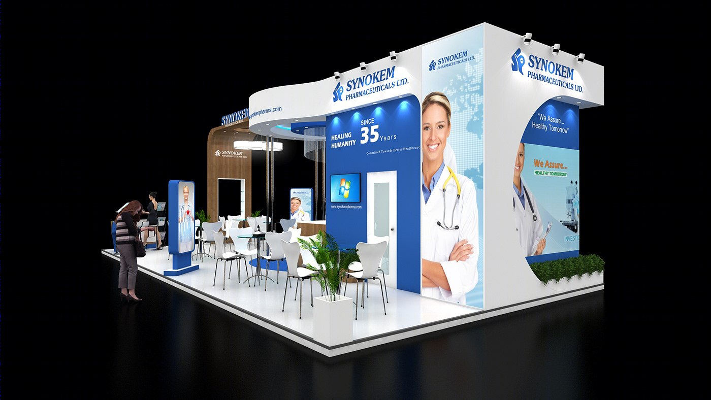 Anastasiya Gushchina丨展厅丨Synokem Exhibition Stand Design丨印度-2