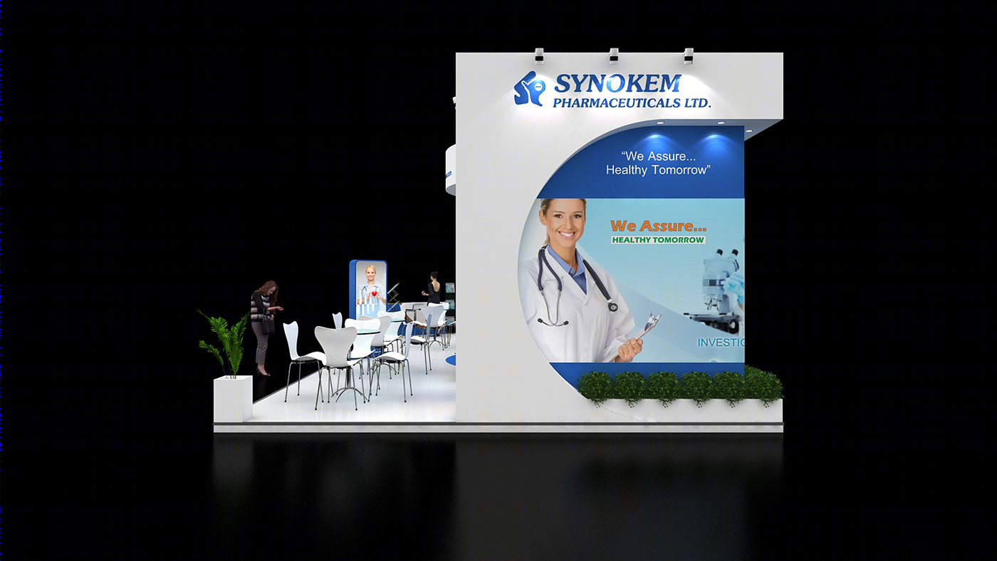 Anastasiya Gushchina丨展厅丨Synokem Exhibition Stand Design丨印度-3