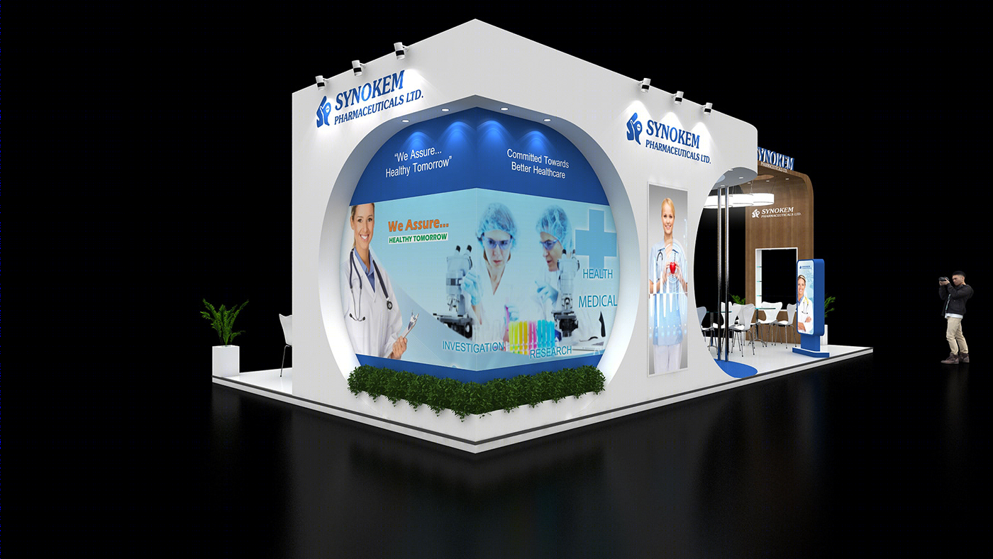 Anastasiya Gushchina丨展厅丨Synokem Exhibition Stand Design丨印度-4