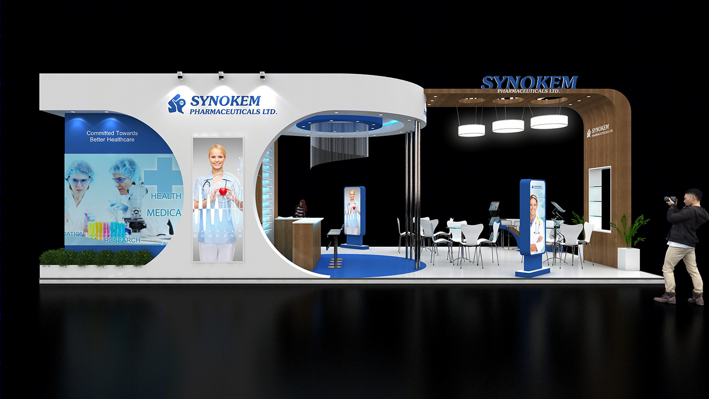 Anastasiya Gushchina丨展厅丨Synokem Exhibition Stand Design丨印度-5