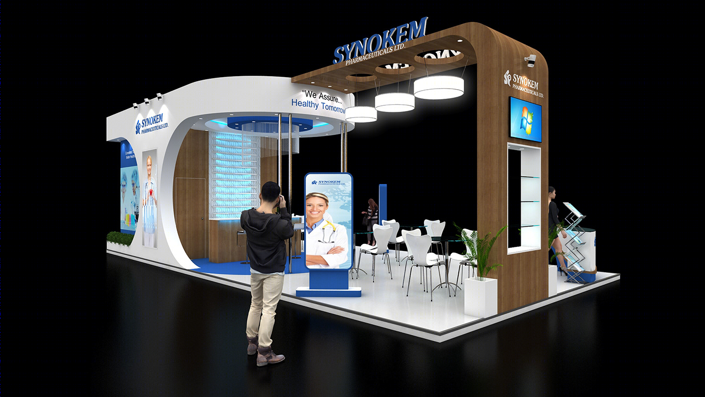 Anastasiya Gushchina丨展厅丨Synokem Exhibition Stand Design丨印度-6