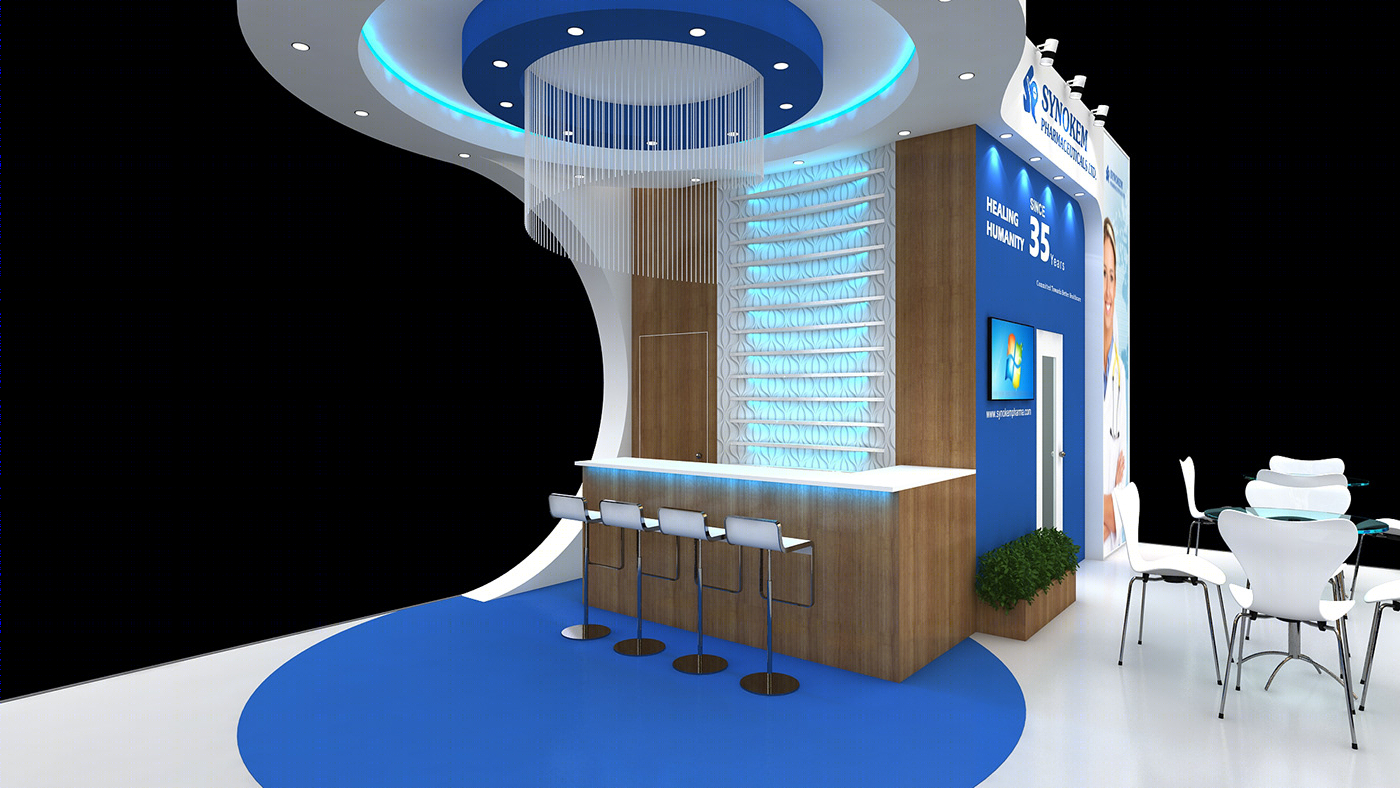 Anastasiya Gushchina丨展厅丨Synokem Exhibition Stand Design丨印度-8