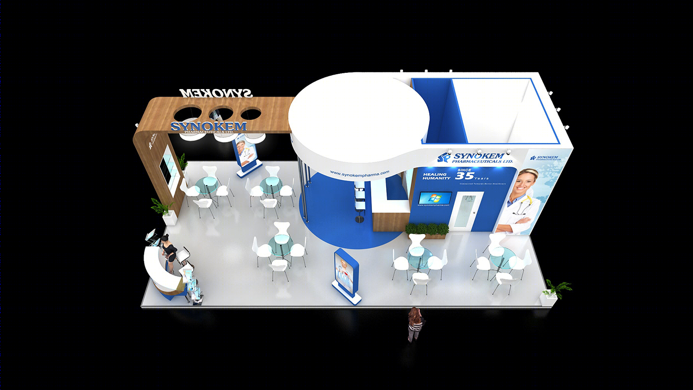 Anastasiya Gushchina丨展厅丨Synokem Exhibition Stand Design丨印度-9