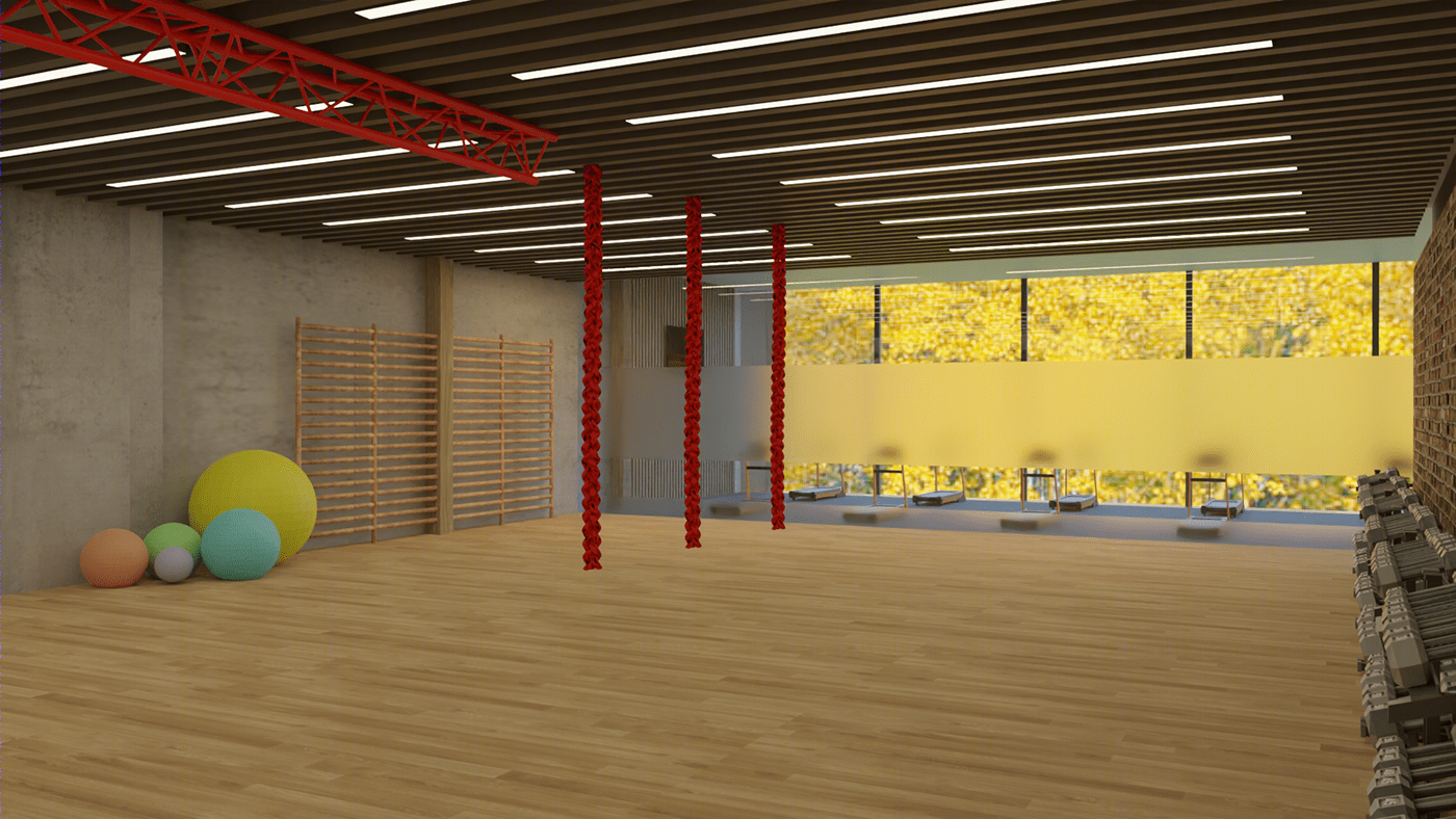 Anastasiya Gushchina丨健身房丨INTERIOR DESIGN OF GYM/FITNESS CENTER-1