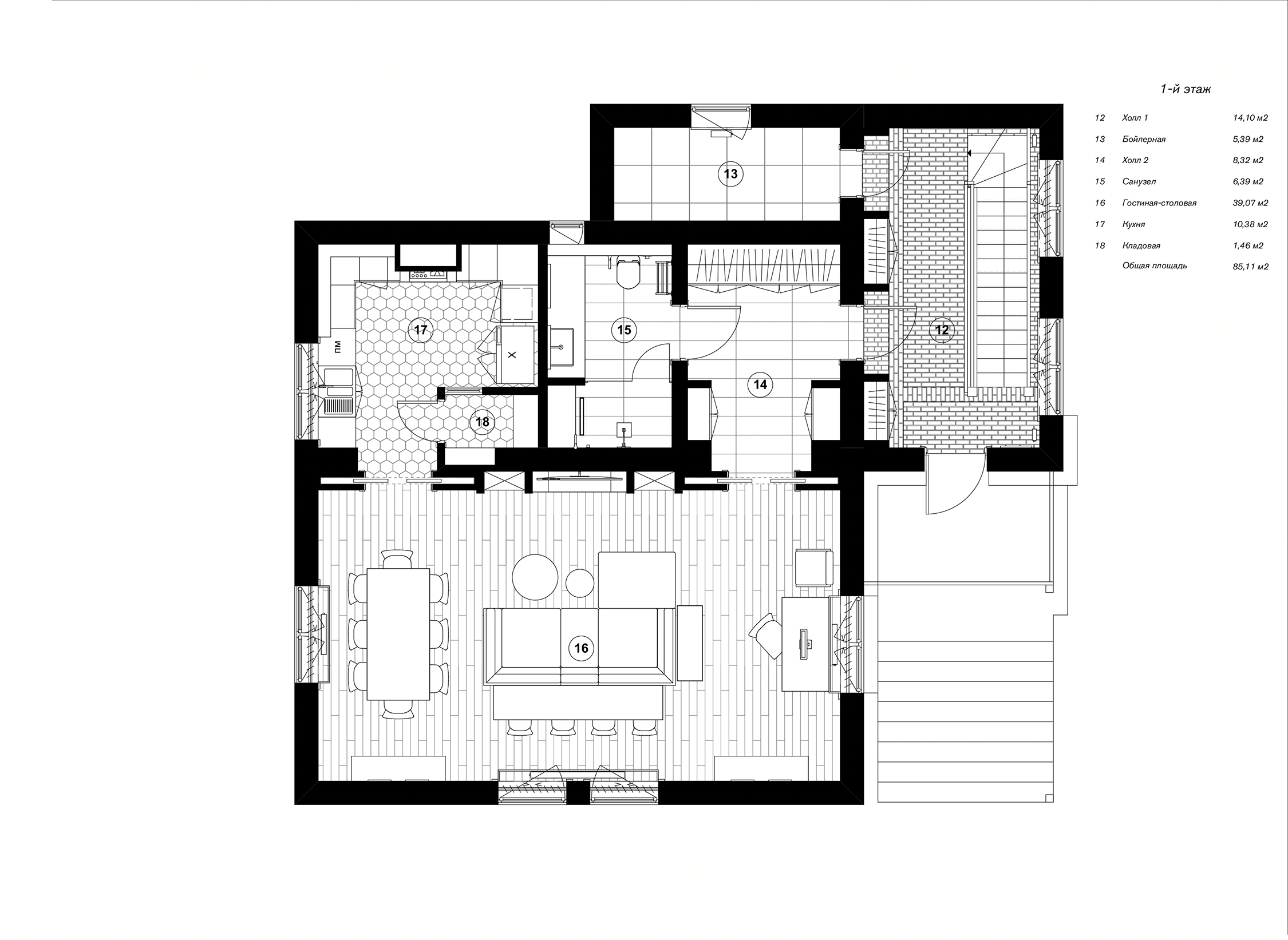 俄罗斯莫斯科地区现代家庭住宅设计-1