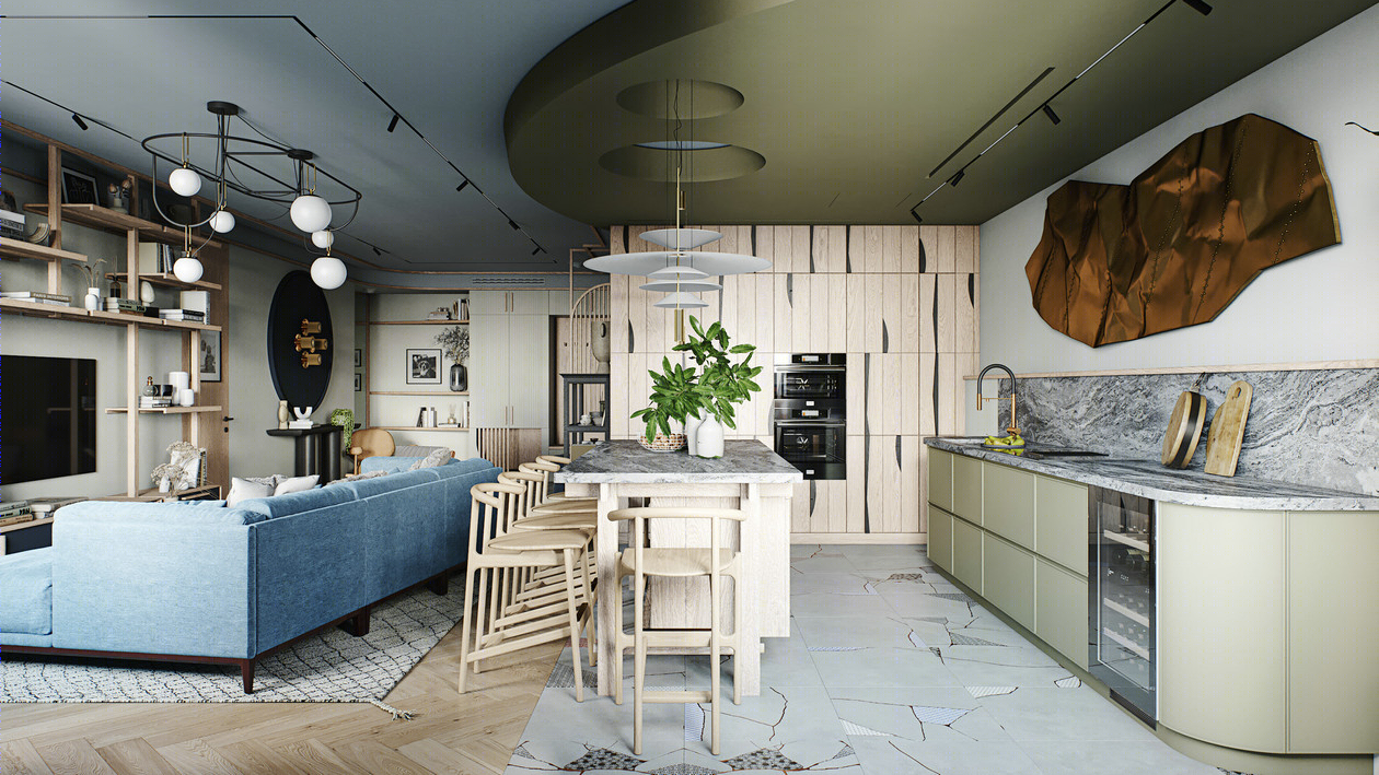 莫斯科156㎡住宅设计， 既舒适又有意境-3