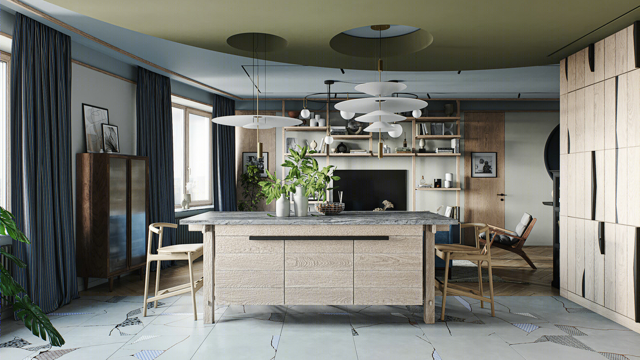 莫斯科156㎡住宅设计， 既舒适又有意境-7