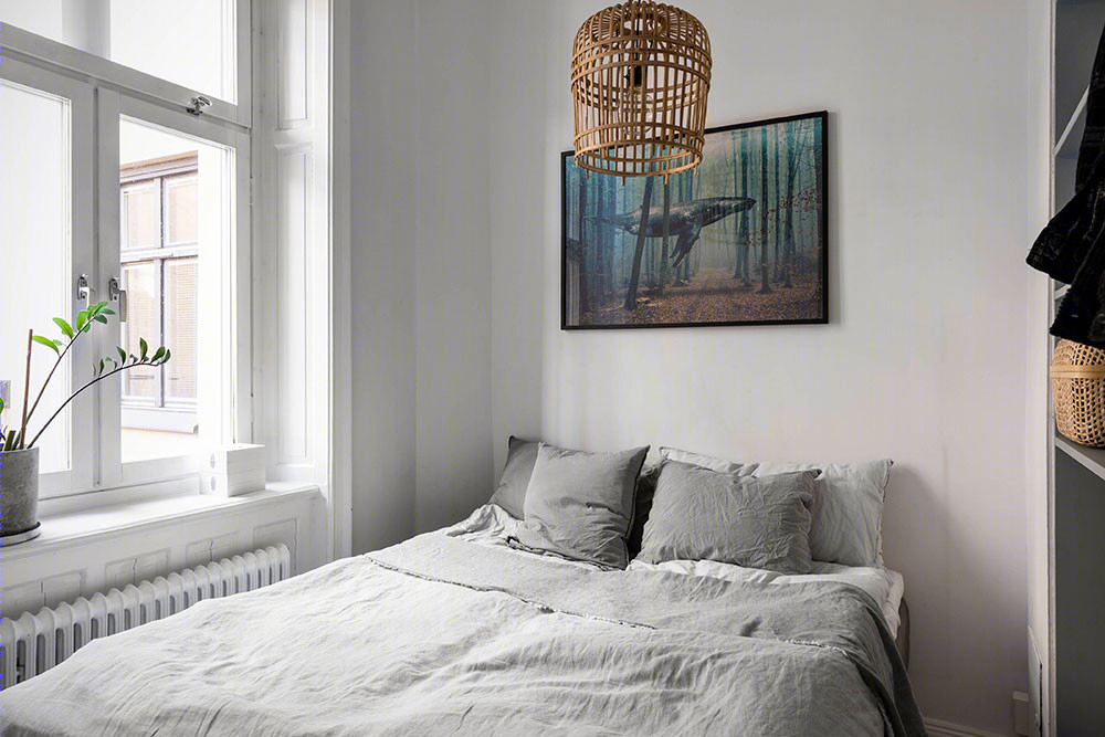 斯德哥尔摩公寓 | 白色内饰与异国风情的完美融合-16