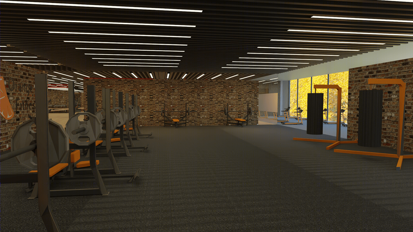 Anastasiya Gushchina丨健身房丨INTERIOR DESIGN OF GYM/FITNESS CENTER-9