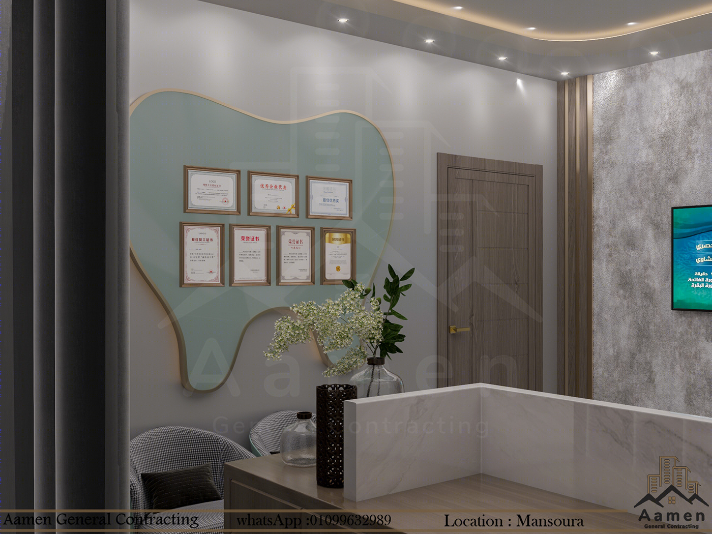 Anastasiya Gushchina丨口腔医院丨Modern Dental Clinic Interior Design-9