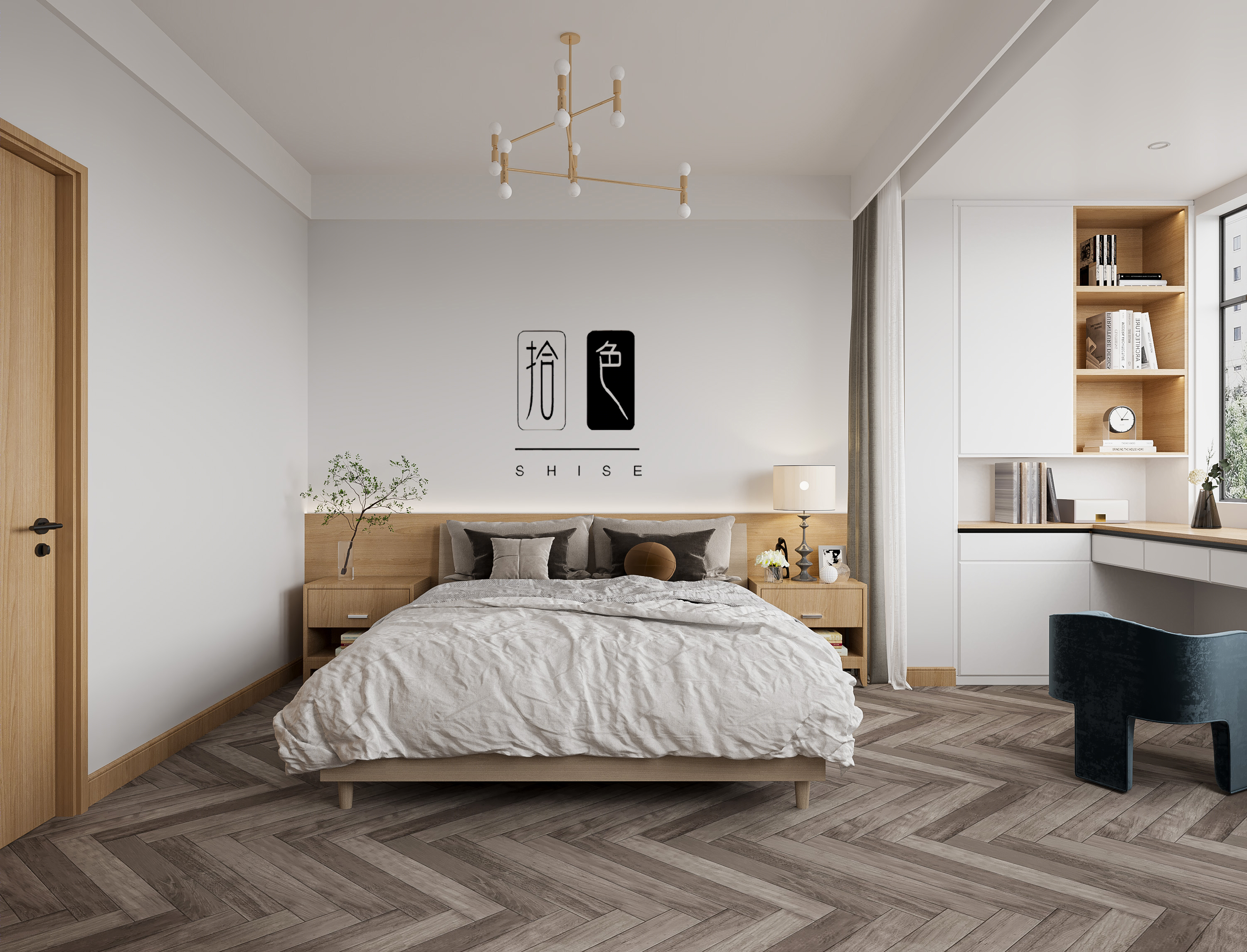 原木风客餐厅拾色效果表现-13