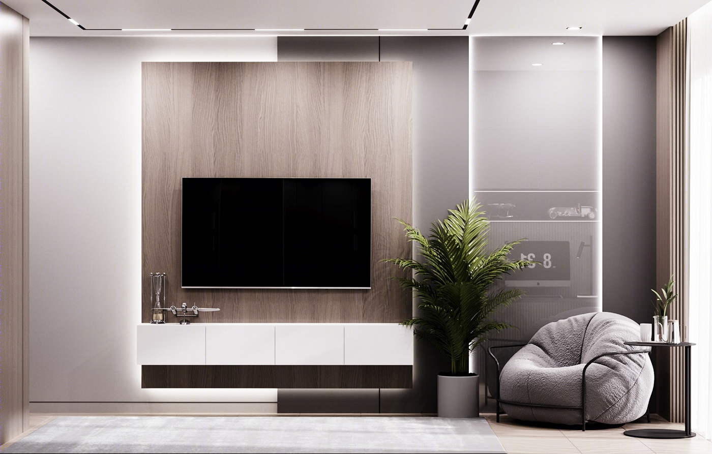Anastasiya Gushchina丨平层丨Design project. Bedroom. Kiev, Ukraine, 2021-0