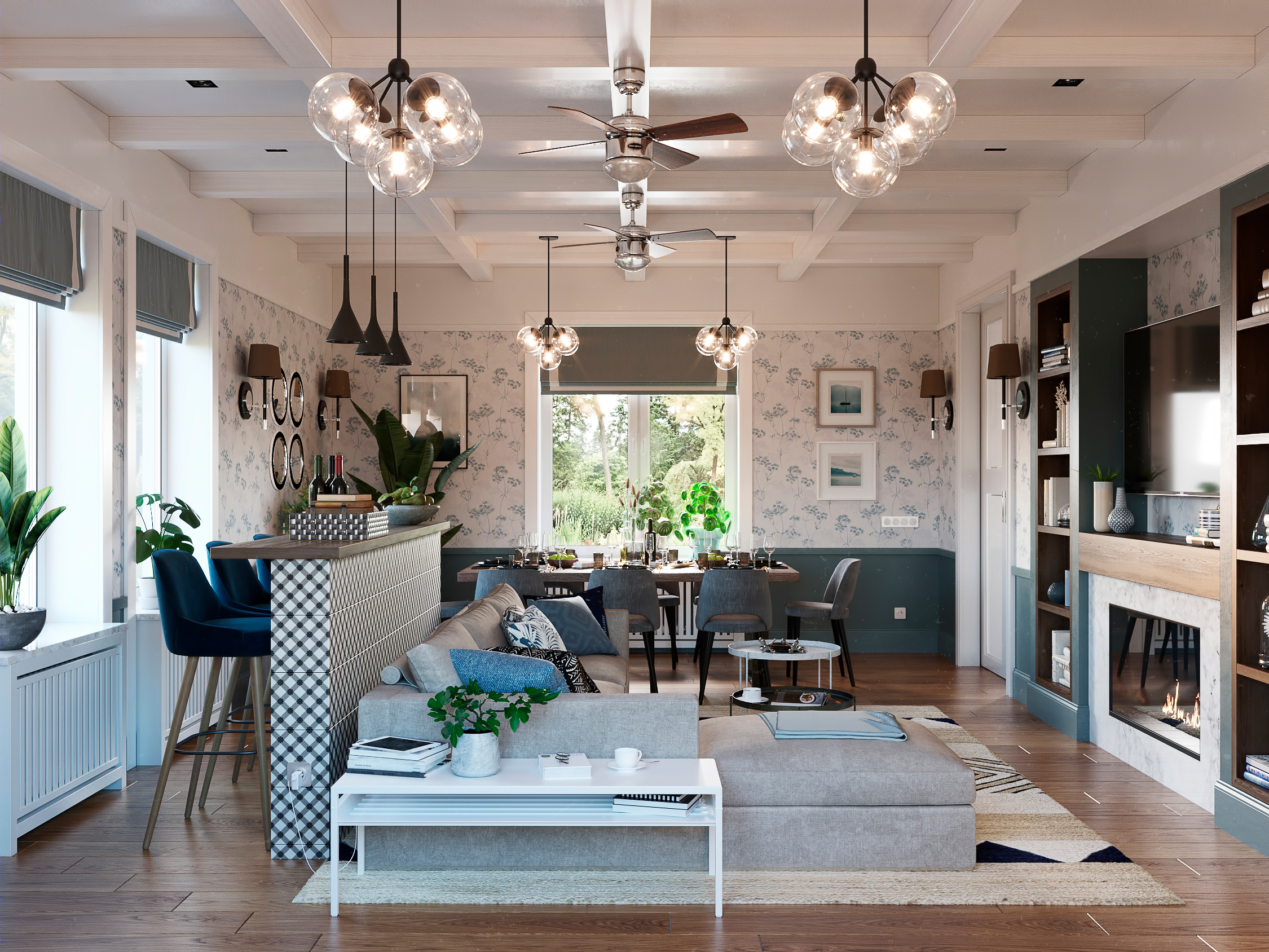 俄罗斯莫斯科地区现代家庭住宅设计-8