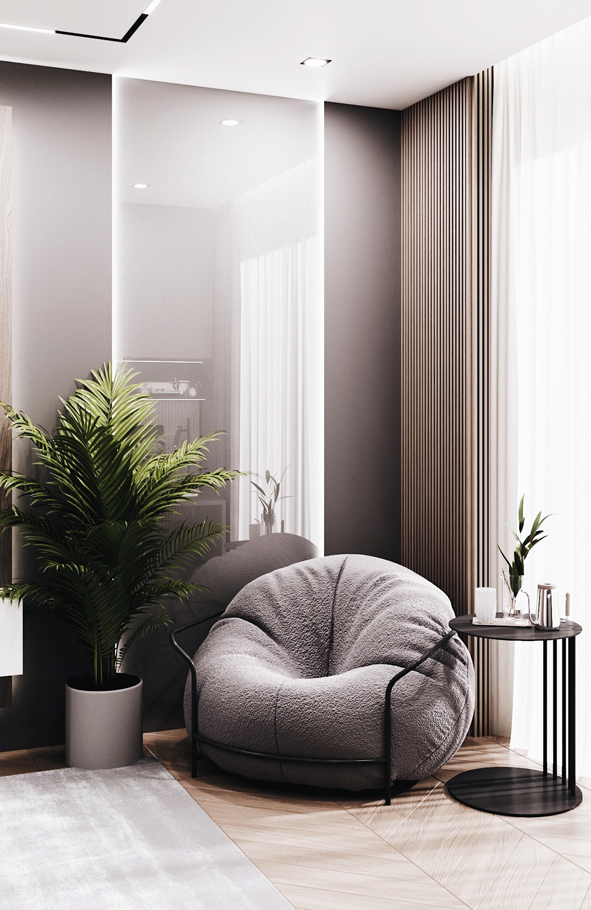 Anastasiya Gushchina丨平层丨Design project. Bedroom. Kiev, Ukraine, 2021-2