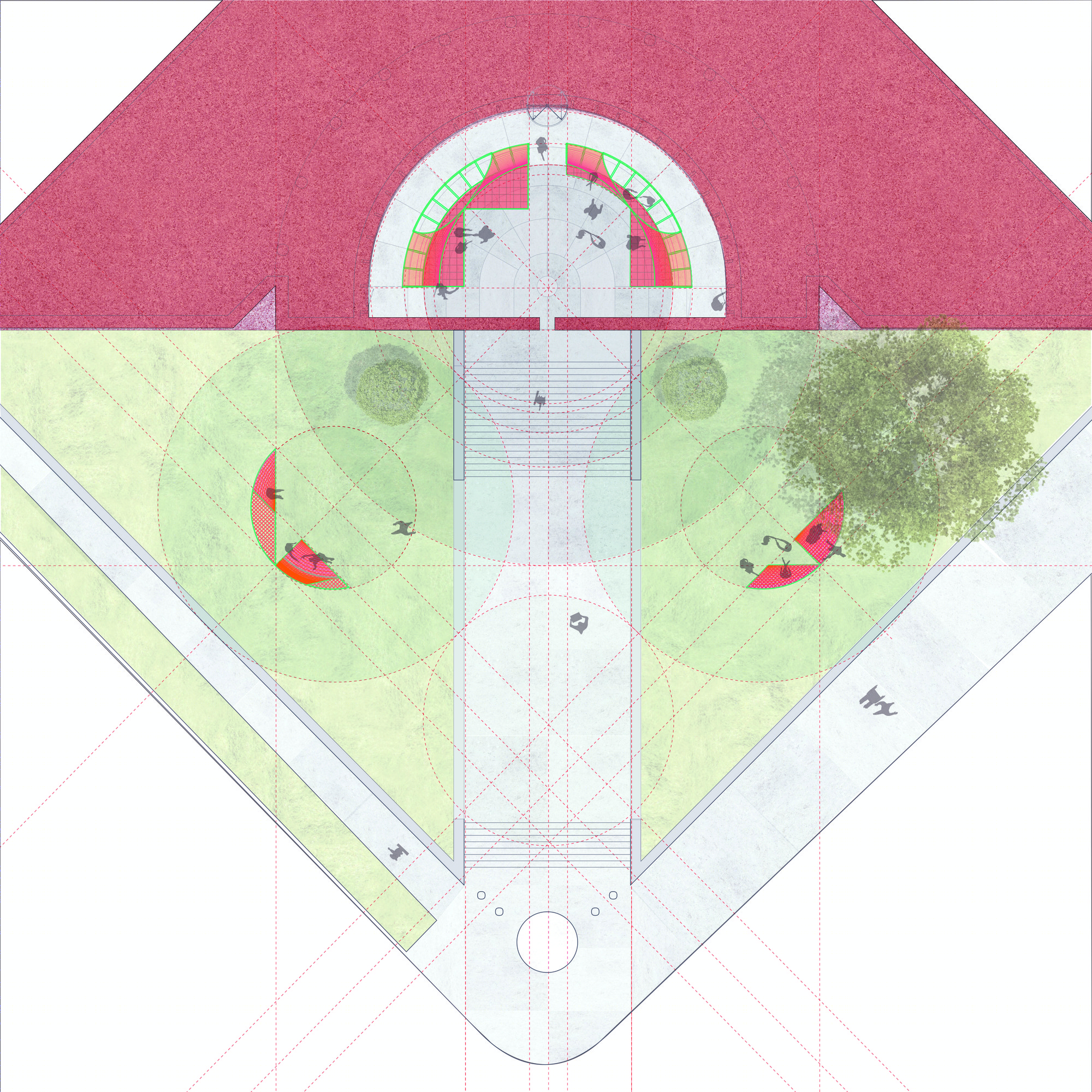 Soft Civic Installation | 激活公共空间的彩色编织结构-5